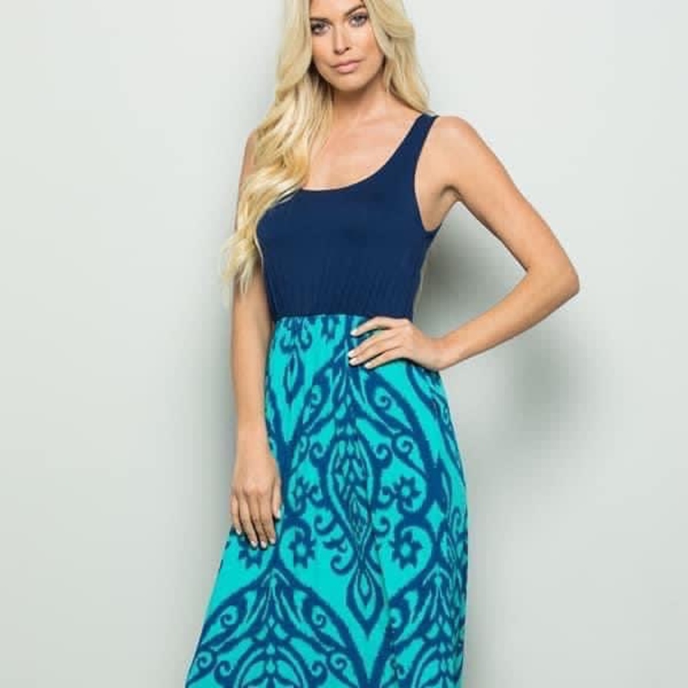 Blue/Teal Maxi Dress